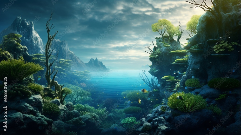 From pristine to polluted: A visual journey of ocean ecosystems. From pristine to polluted: A visual journey of ocean ecosystems.