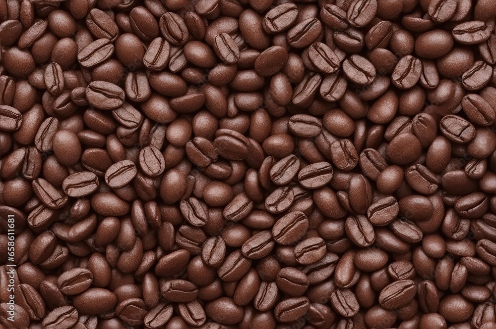Fototapeta premium Texture of roasted coffee beans