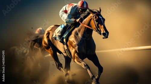 Horse racing, AI generated Image © musa