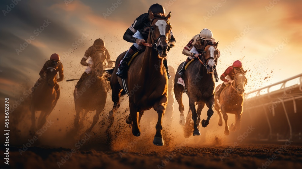 Horse racing, AI generated Image