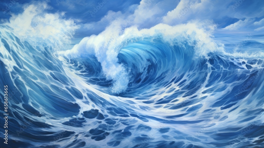 Tidal Testament: Ocean waves chronicling highs and lows, representing life's ebb and flow Tidal Testament: Ocean waves chronicling highs and lows, representing life's ebb and flow