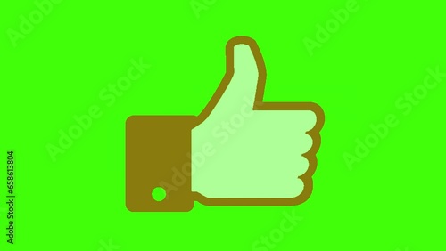 Like Button Custom Animation On Green Background