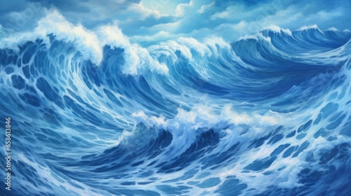 Tidal Testament  Ocean waves chronicling highs and lows  representing life s ebb and flow