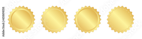 Set of gold seals. Vector illustration