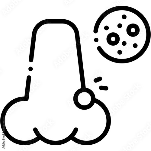 Vector Icon Nose, Pimple, Acne, Dermatology, Skincare, Healthcare And Medical