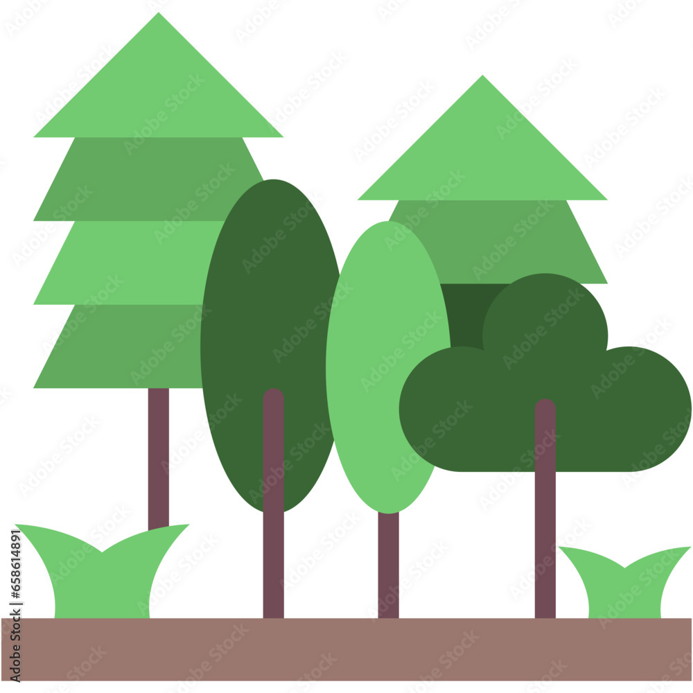 Vector Icon Trees, Park, Garden, Nature, Landscape, Forest Vector Icon Trees, Park, Garden, Nature, Landscape, Forest