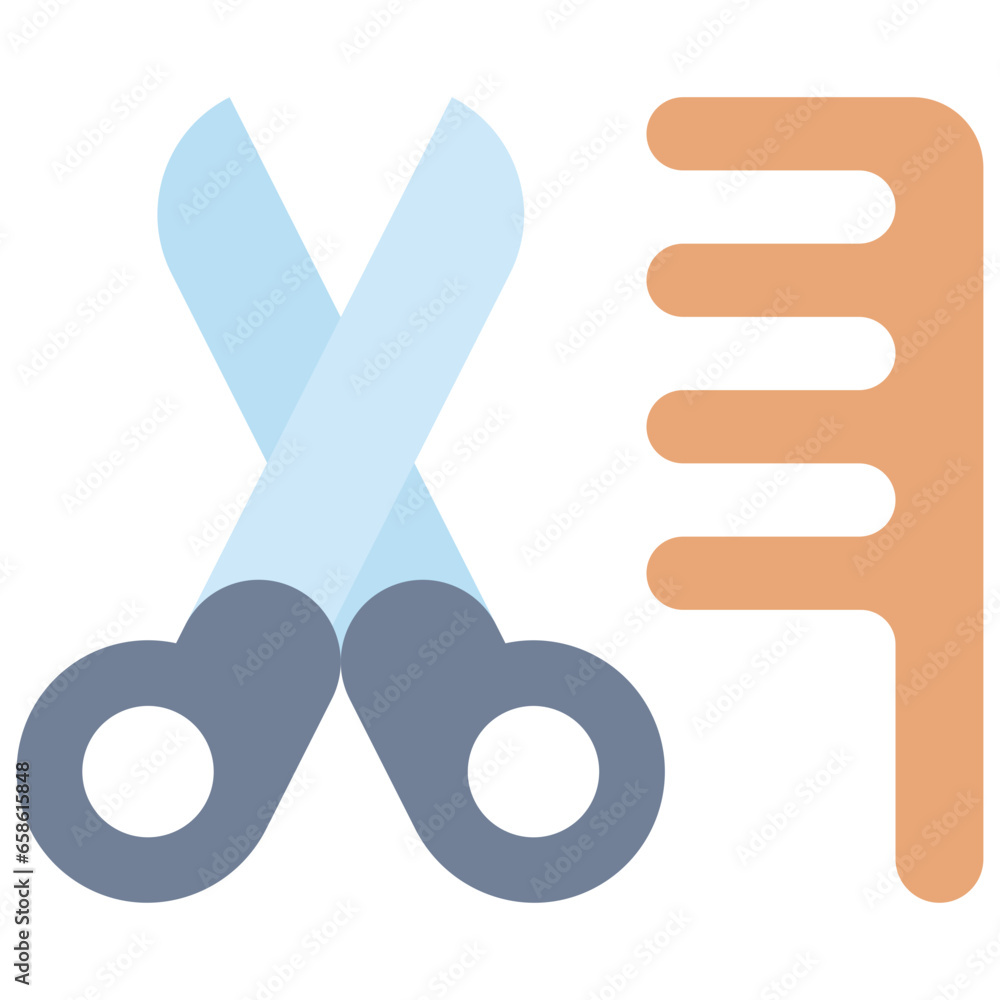 Vector Icon Scissor, Comb, Beauty, Animals, Pet Tools, Pet Care Vector Icon Scissor, Comb, Beauty, Animals, Pet Tools, Pet Care