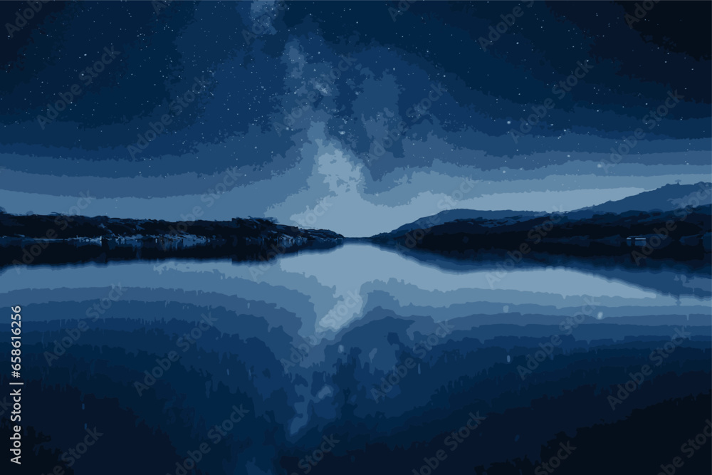 reflection in the lake concept art midnight