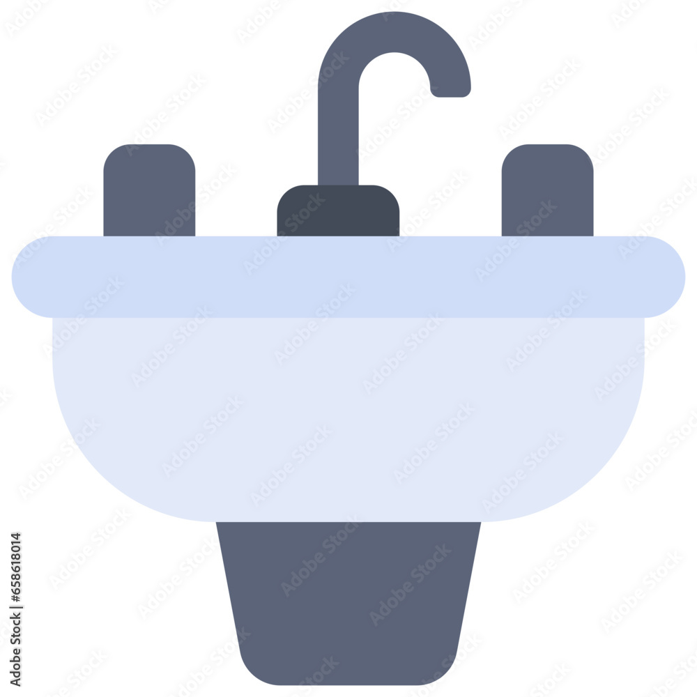 Vector Icon Sink, Bathroom, Plumbing, Washbasin, Hygiene, Washing Vector Icon Sink, Bathroom, Plumbing, Washbasin, Hygiene, Washing