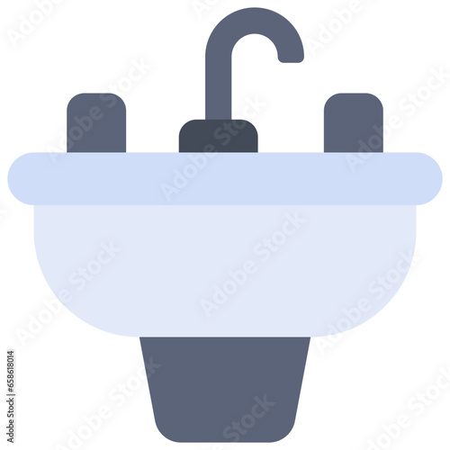 Vector Icon Sink, Bathroom, Plumbing, Washbasin, Hygiene, Washing