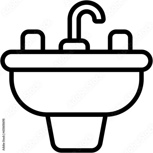 Vector Icon Sink, Bathroom, Plumbing, Washbasin, Hygiene, Washing
