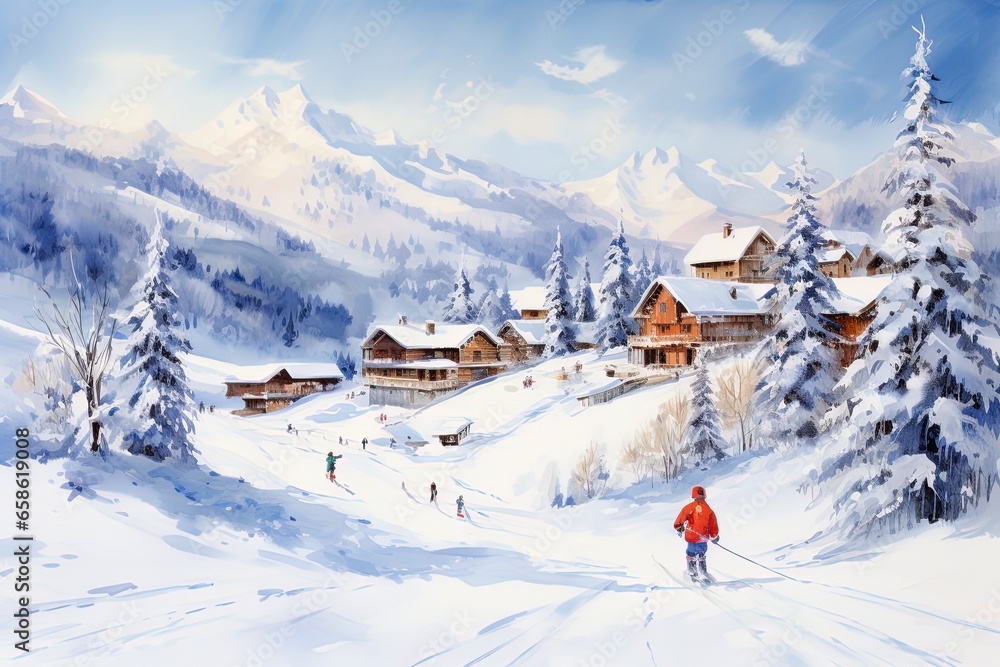 winter landscape in the mountains winter landscape in the mountains