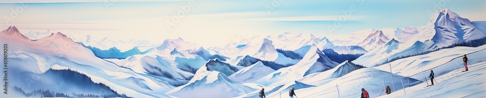 winter landscape in the mountains