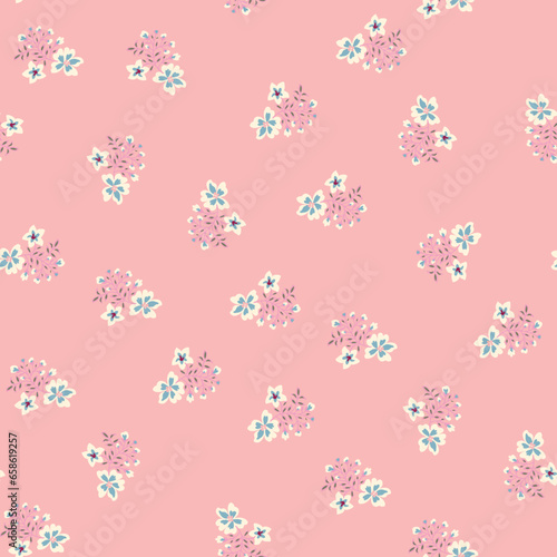 seamless, spaced out, floral pattern, flowers in bunches, clusters