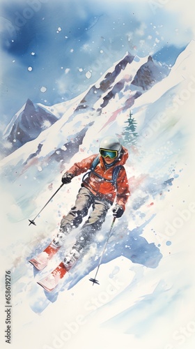 skier on the slope © W&S Stock