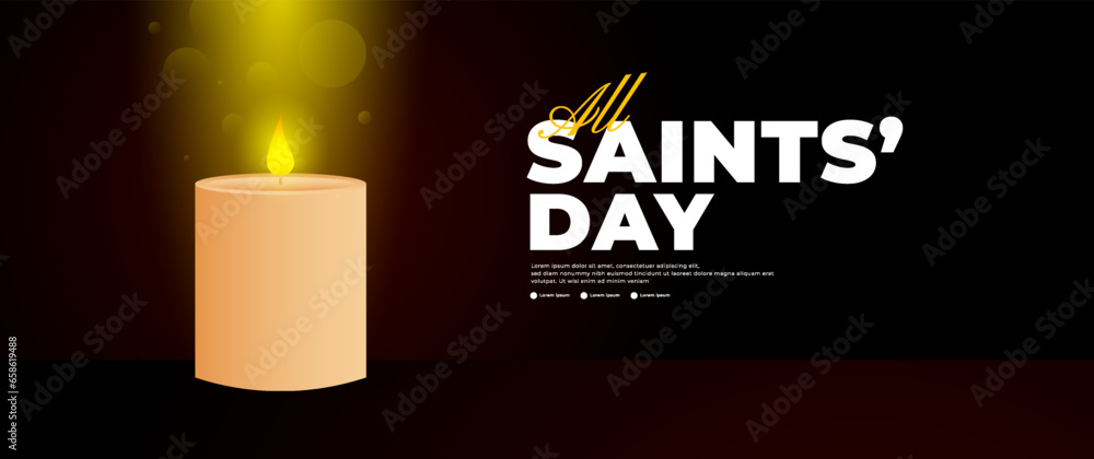 All Saints Day banner design, suitable for religious activities Stock