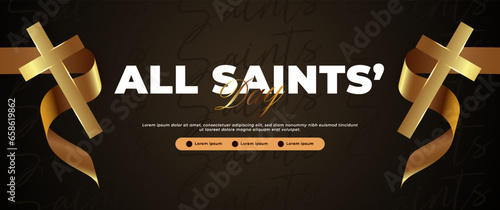 All Saints Day banner design, suitable for religious activities
