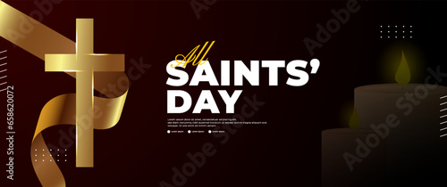All Saints Day banner design, suitable for religious activities