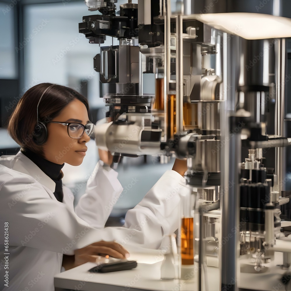 A laboratory technician using a mass spectrometer to analyze complex chemical compounds1 A laboratory technician using a mass spectrometer to analyze complex chemical compounds1