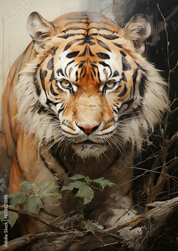 Wild Majesty  A Snarling Tiger in the Jungle portrait of a tiger portrait of a bengal tiger