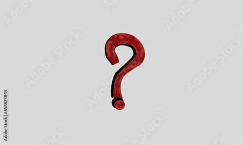 abstract design illustration of question mark.