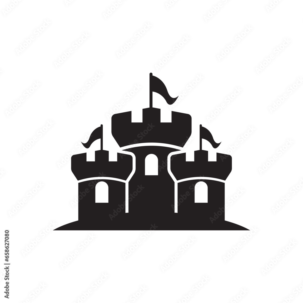 Castle Logo vector icon illustration design Castle Logo vector icon illustration design