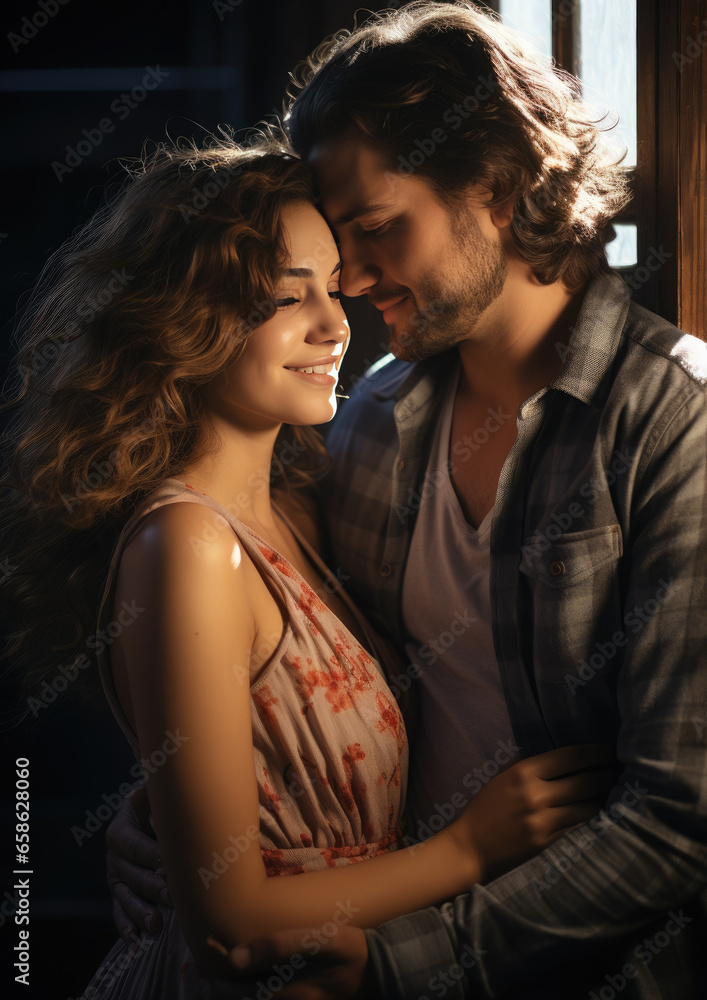 Generative AI, beautiful young man and woman, couple of lovers lying in bed, family, love, romance, passion, guy, girl, day off, sex life, date, valentine's day, relationship, time together, light Generative AI, beautiful young man and woman, couple of lovers lying in bed, family, love, romance, passion, guy, girl, day off, sex life, date, valentine's day, relationship, time together, light