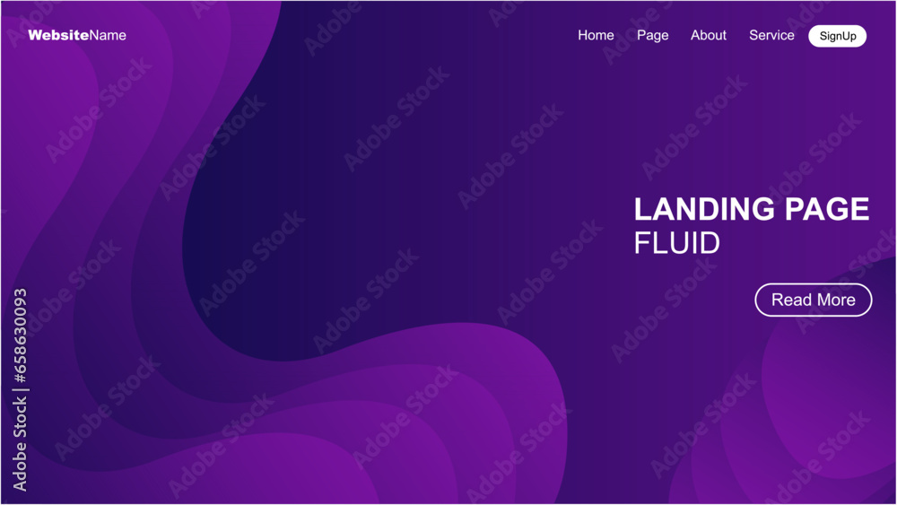 Fluid Abstract gradient background. Minimal modern design. Landing page template. Vector illustration.