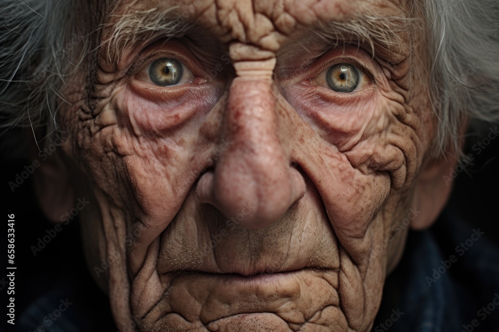 Portrait of old elderly upset unhappy man with a wrinkled face living alone. Portrait of old elderly upset unhappy man with a wrinkled face living alone.