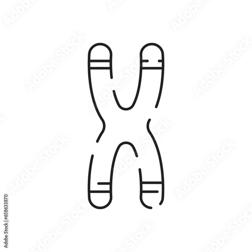 Microbe and bacterium line icon