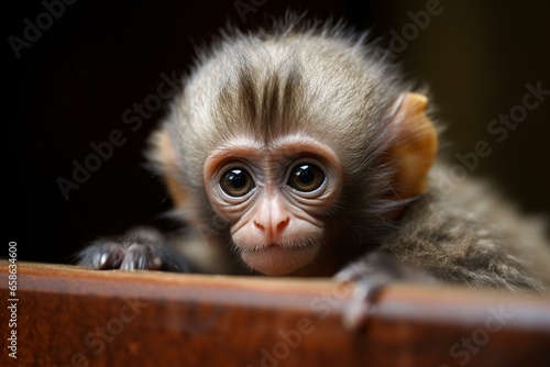 adorable primate. Generative AI © Fallon