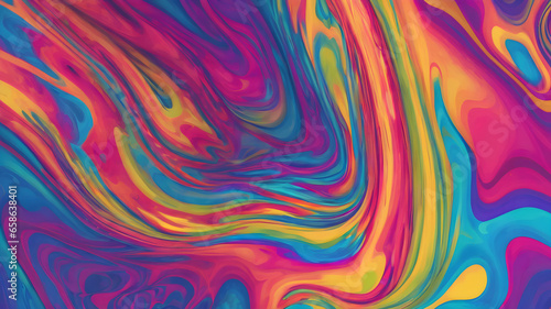 Colorful Swirls of Psychedelia: Abstract Fluid Art for Trippy Backgrounds