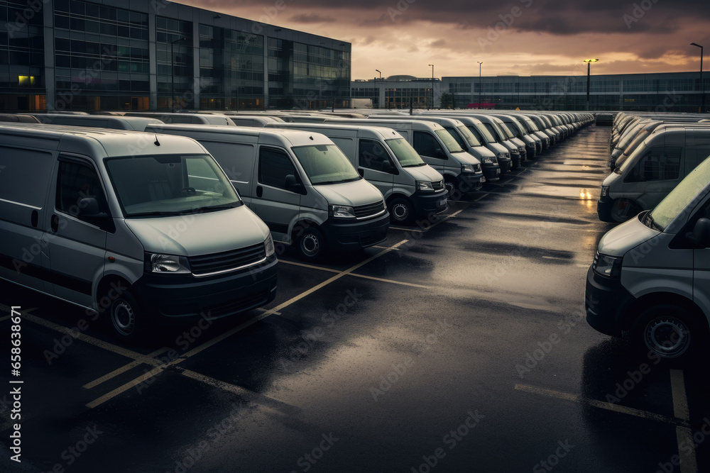 Obraz premium Experience the pinnacle of modern transportation with the van. This luxury van, showcasing the latest automotive technology, offers an unparalleled blend of style and performance