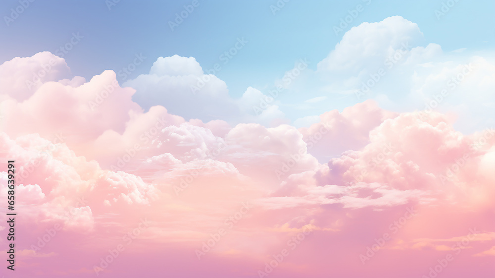 clouds are pastel gradient abstract sky background - obrazy, fototapety, plakaty 
