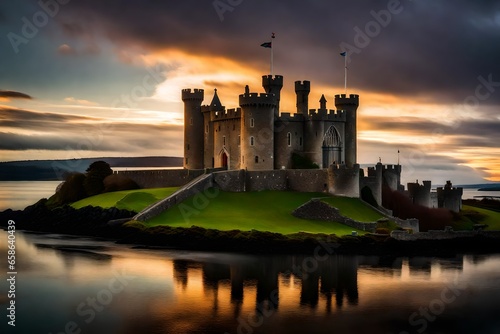 eilean donan castle at sunset