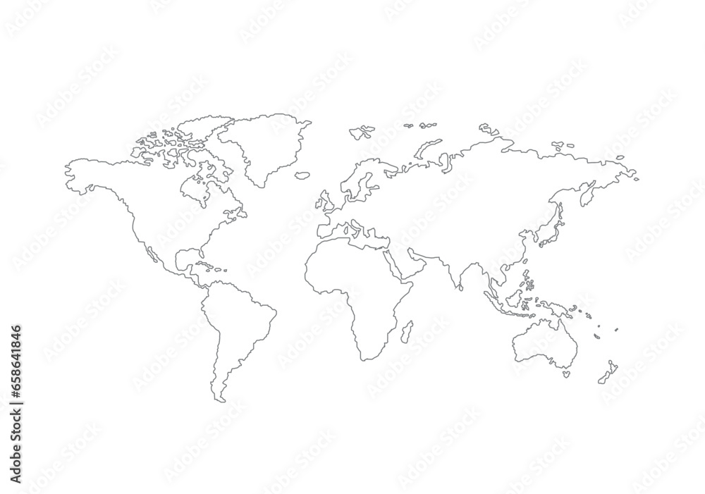 World map, globe country background, vector illustration.