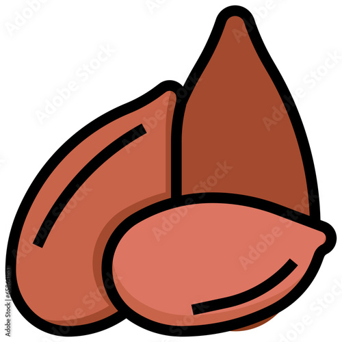 flaxseeds filled outline icon,linear,outline,graphic,illustration