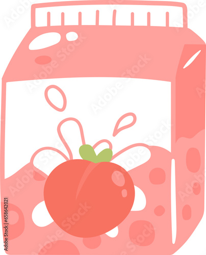 Peach milk illustration