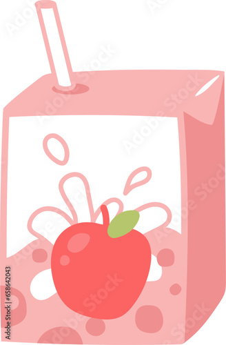 Apple milk illustration