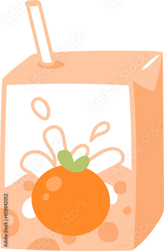 Orange milk illustration