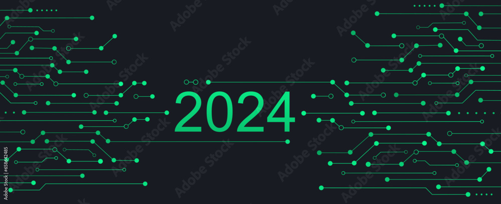 Fototapeta premium AI digital technology with connected dots and lines. Artificial intelligence concept, internet networks, big data.