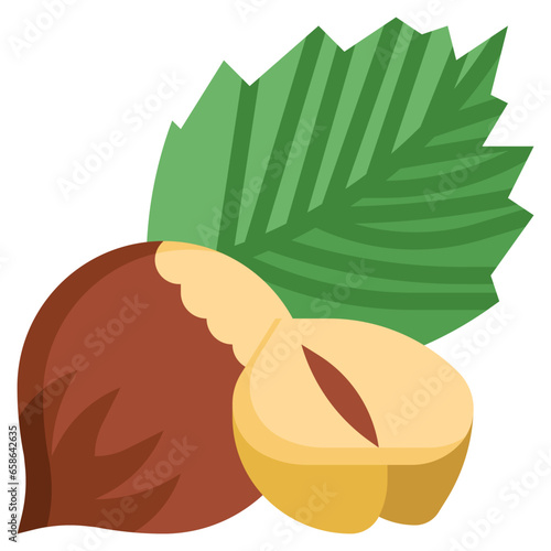 hazelnut filled outline icon,linear,outline,graphic,illustration