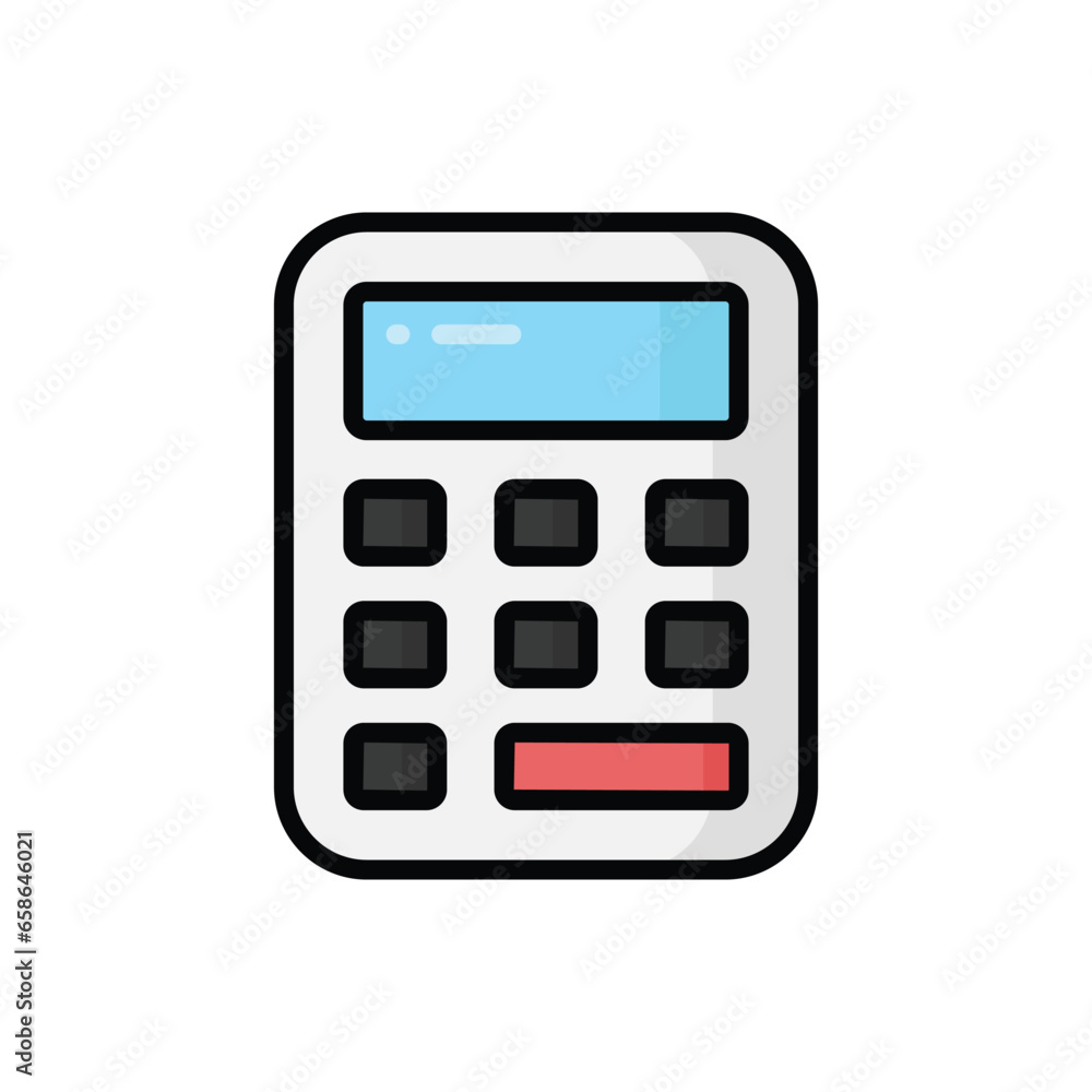 Calculator Cartoon Vector Icon Illustration. Technology Icon Concept Isolated Premium Vector. Flat Cartoon Style Calculator Cartoon Vector Icon Illustration. Technology Icon Concept Isolated Premium Vector. Flat Cartoon Style