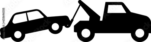 Truck tow a car icon