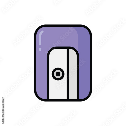 Sharpener Cartoon Vector Icon Illustration. Work Element Icon Concept Isolated Premium Vector. Flat Cartoon Style
