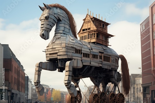 Trojan Horse in City photo