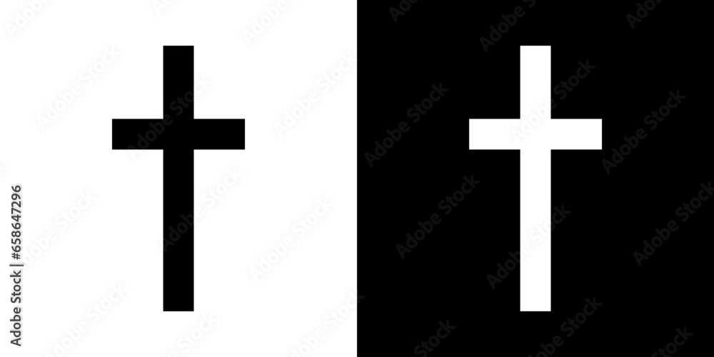 Cross, great religion logo for any purposes. Christian cross illustration.