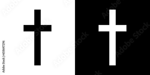 Cross, great religion logo for any purposes. Christian cross illustration.