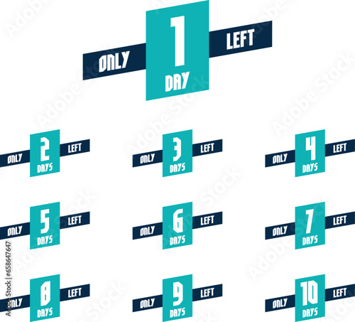 Vector time countdown timer banner template for promotional ad photo