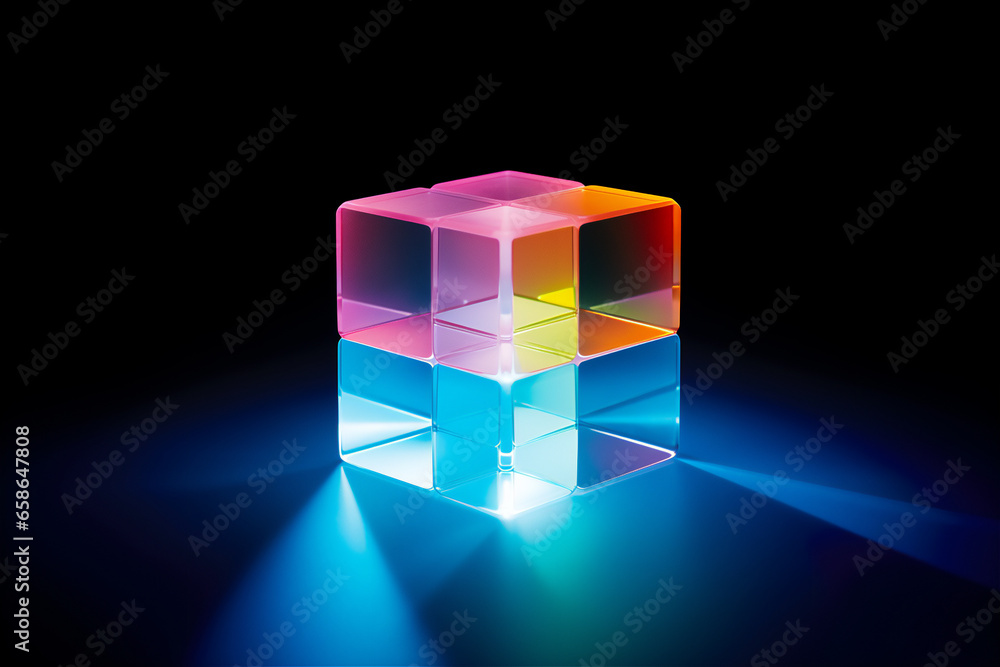 glowing plexiglass cube glowing plexiglass cube